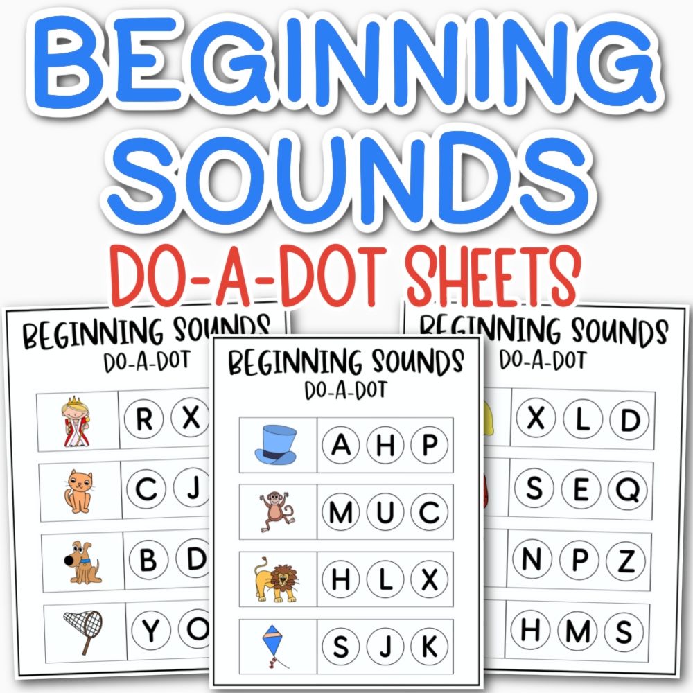 10 Beginning Sounds Worksheets Free Kindergarten Or Pre K Activities