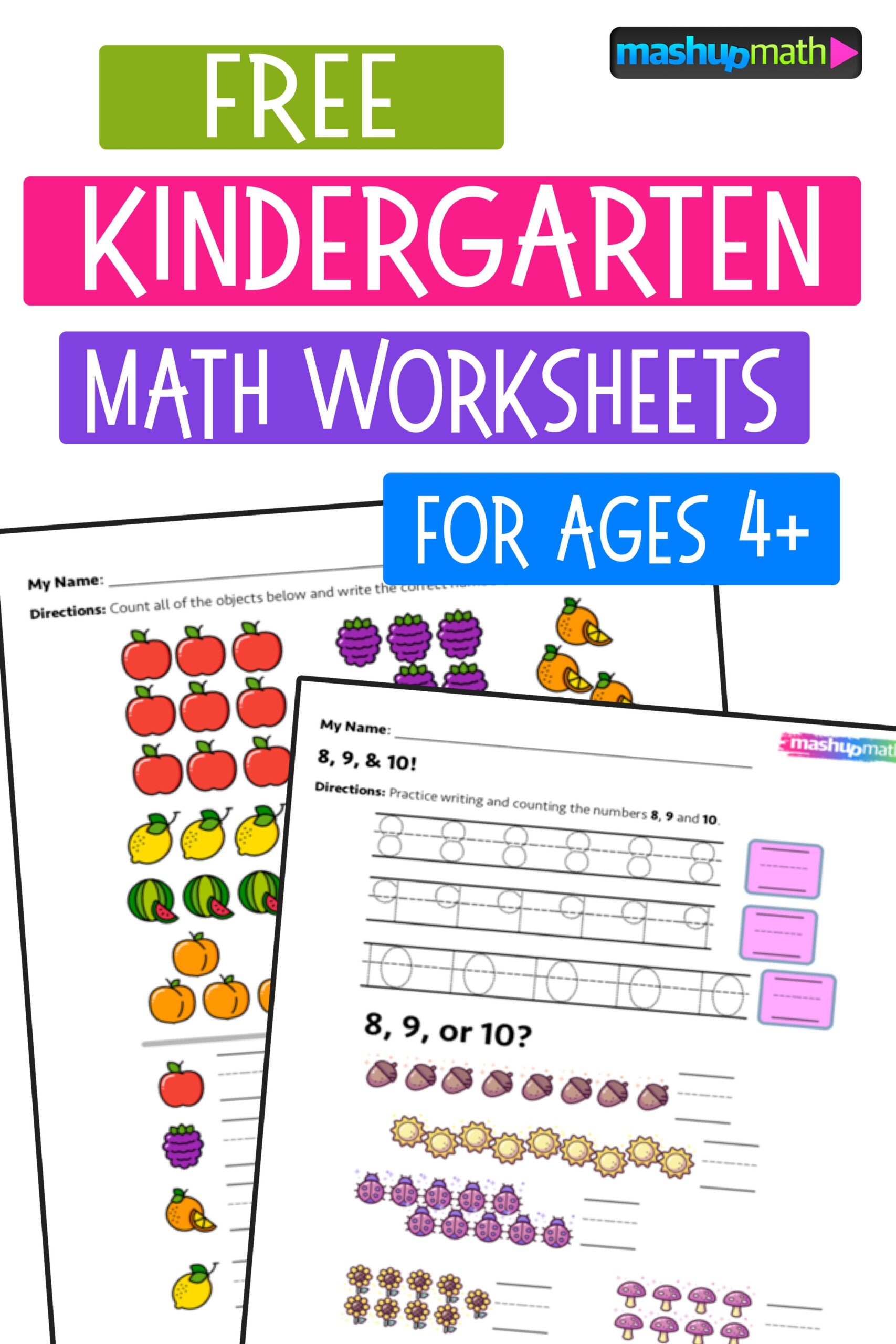 10 Free Kindergarten Math Worksheets PDF Downloads Mashup Math 10 Free Kindergarten Math Worksheets PDF Downloads Mashup Math