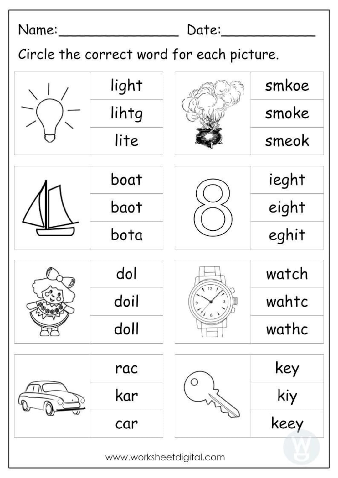 Kindergarten Spelling Words Worksheets Pdf Kindergarten Spelling Words Worksheets Pdf