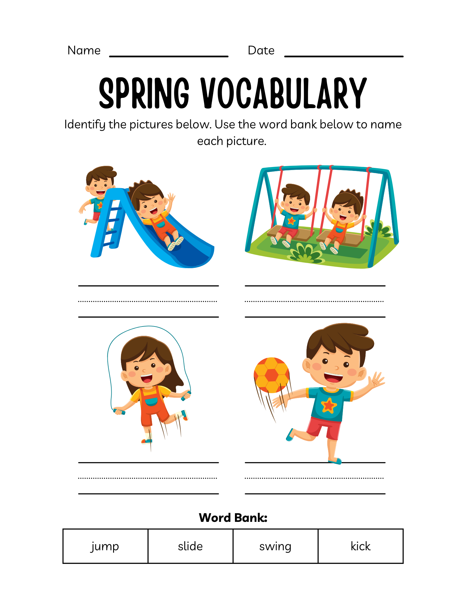 10 Spring Vocabulary Worksheet Printables Xoxoerinsmith