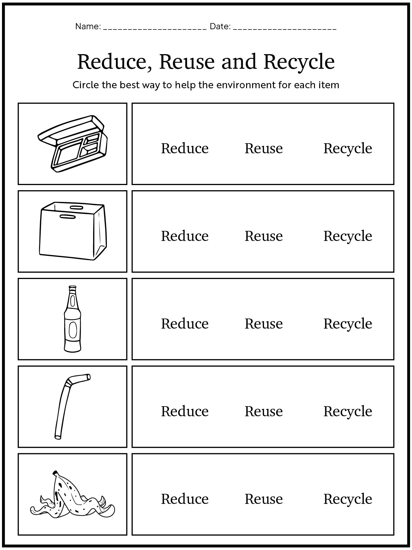 11 What Can We Recycle Worksheet Free PDF At Worksheeto