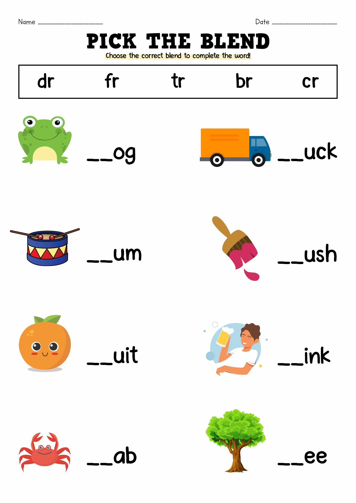 14 Blending Words Worksheets For Kindergarten Free PDF At Worksheeto