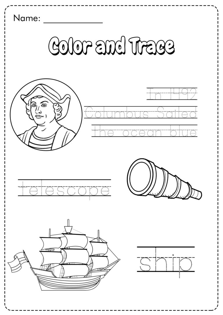 14 Christopher Columbus Kindergarten Worksheets Free PDF At Worksheeto