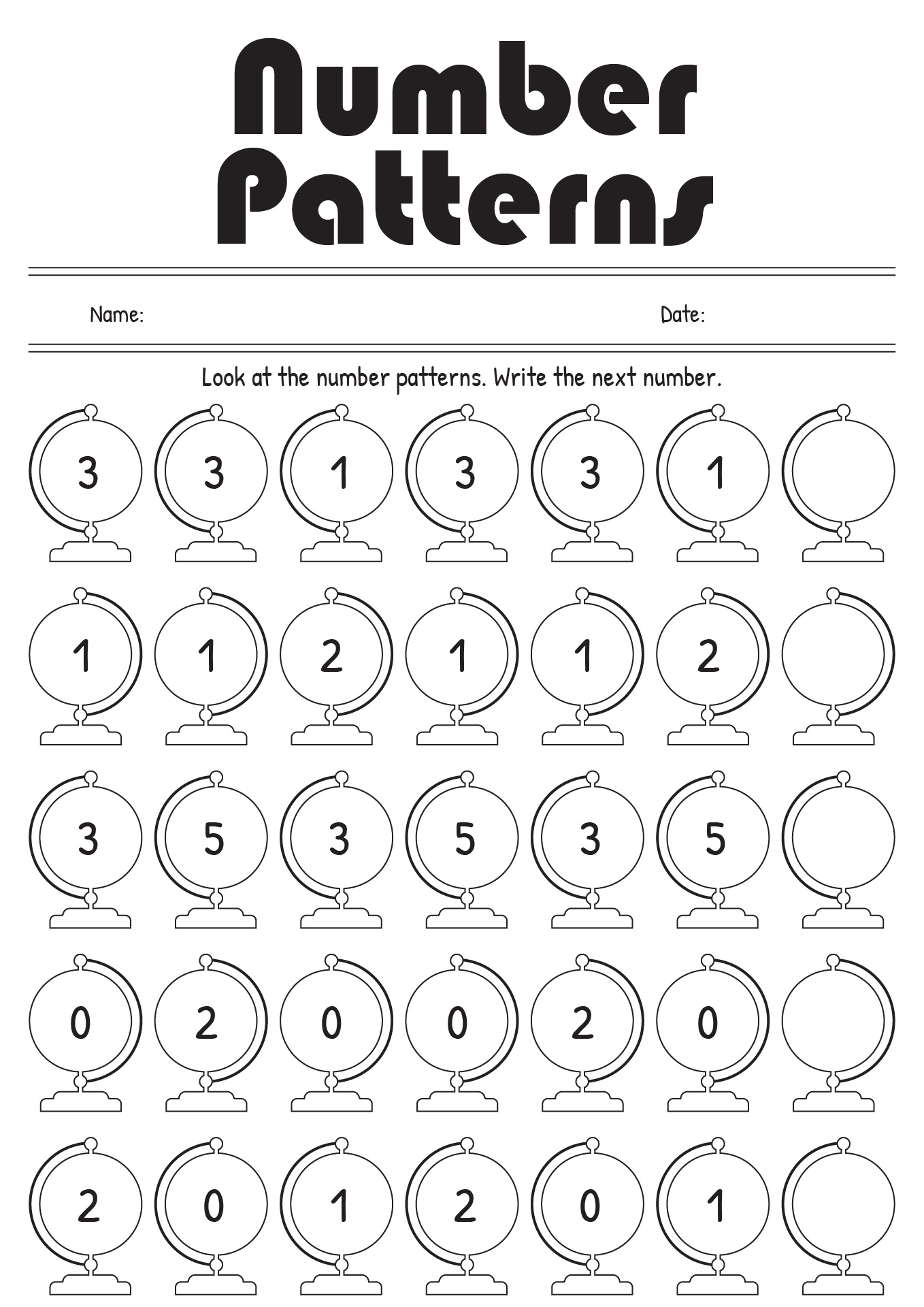 15 1st Grade Pattern Worksheets Printables Free PDF At Worksheeto