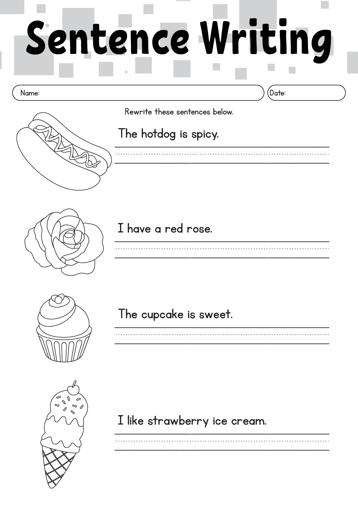15 Kindergarten Sentence Worksheets Free PDF At Worksheeto