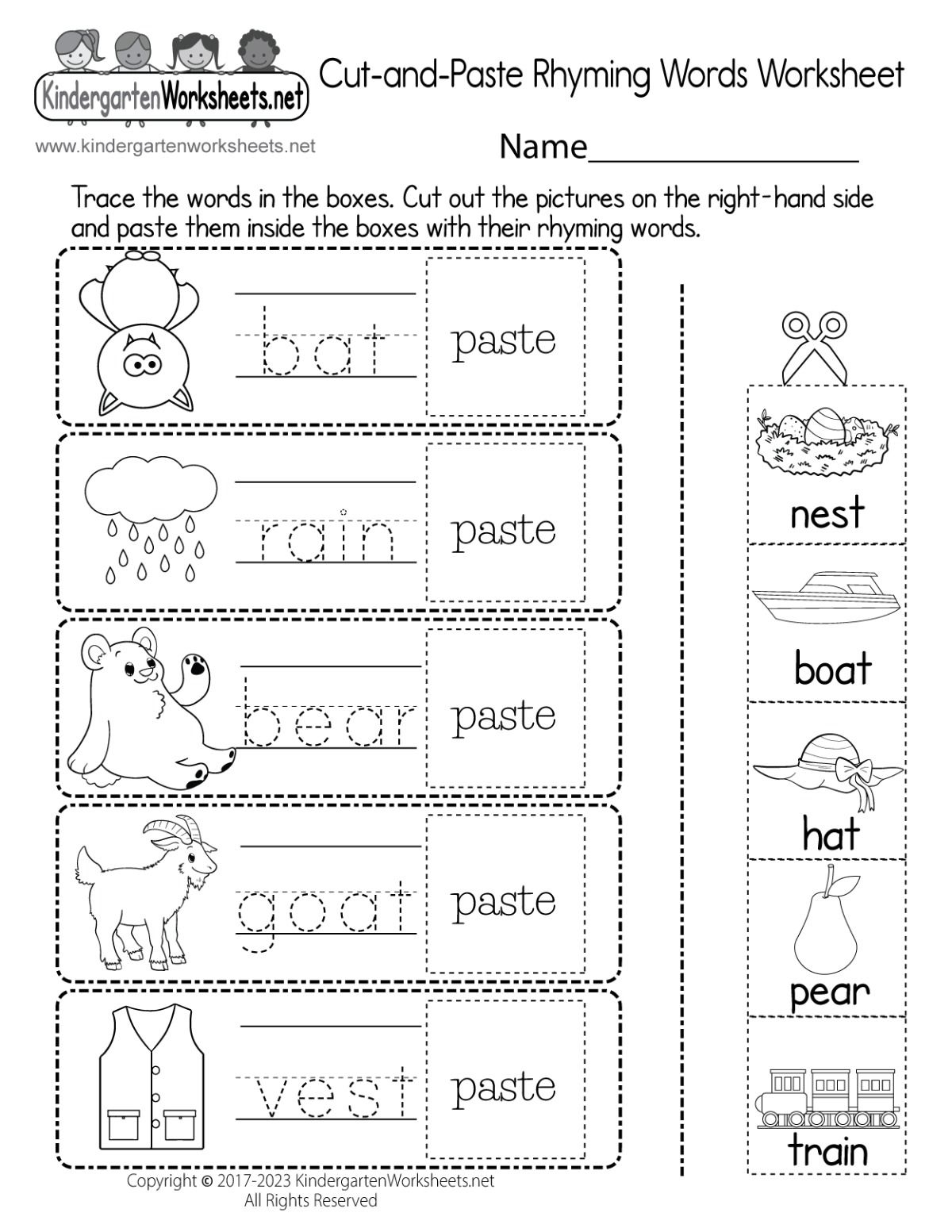 Kindergarten Worksheets English Pdf Free Download
