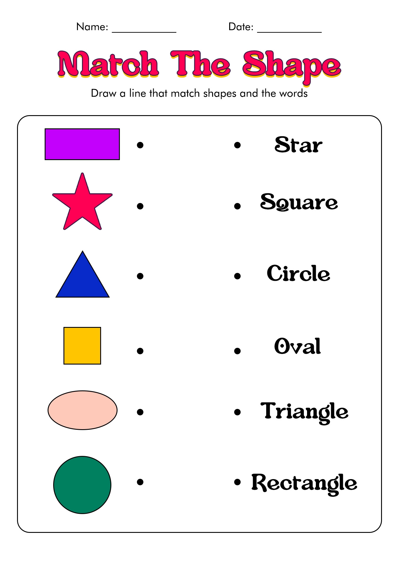Worksheets For Kindergarten Math Shapes