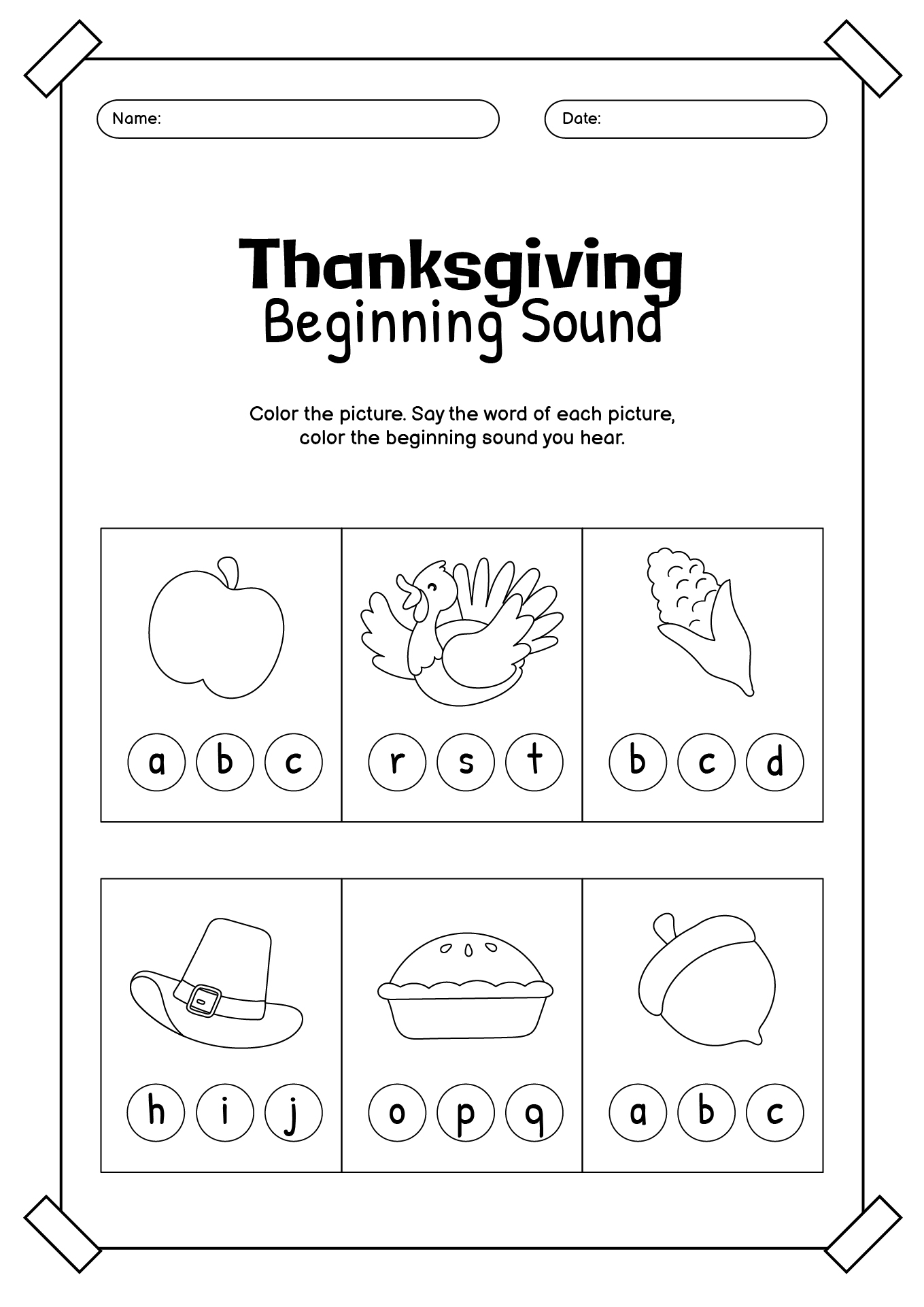 Kindergarten Free Printable Phonics Worksheets