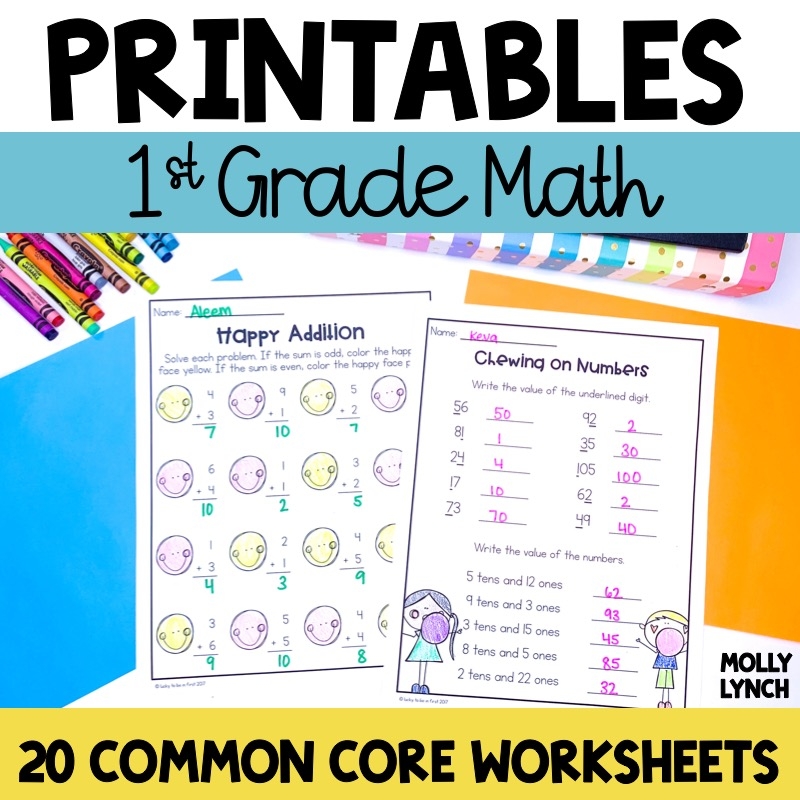 1st Grade Math Worksheets Common Core Printable U0026 Easy To Use