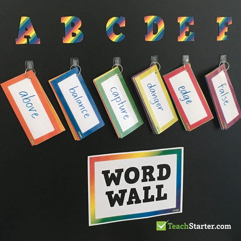 Kindergarten Word Wall Worksheets
