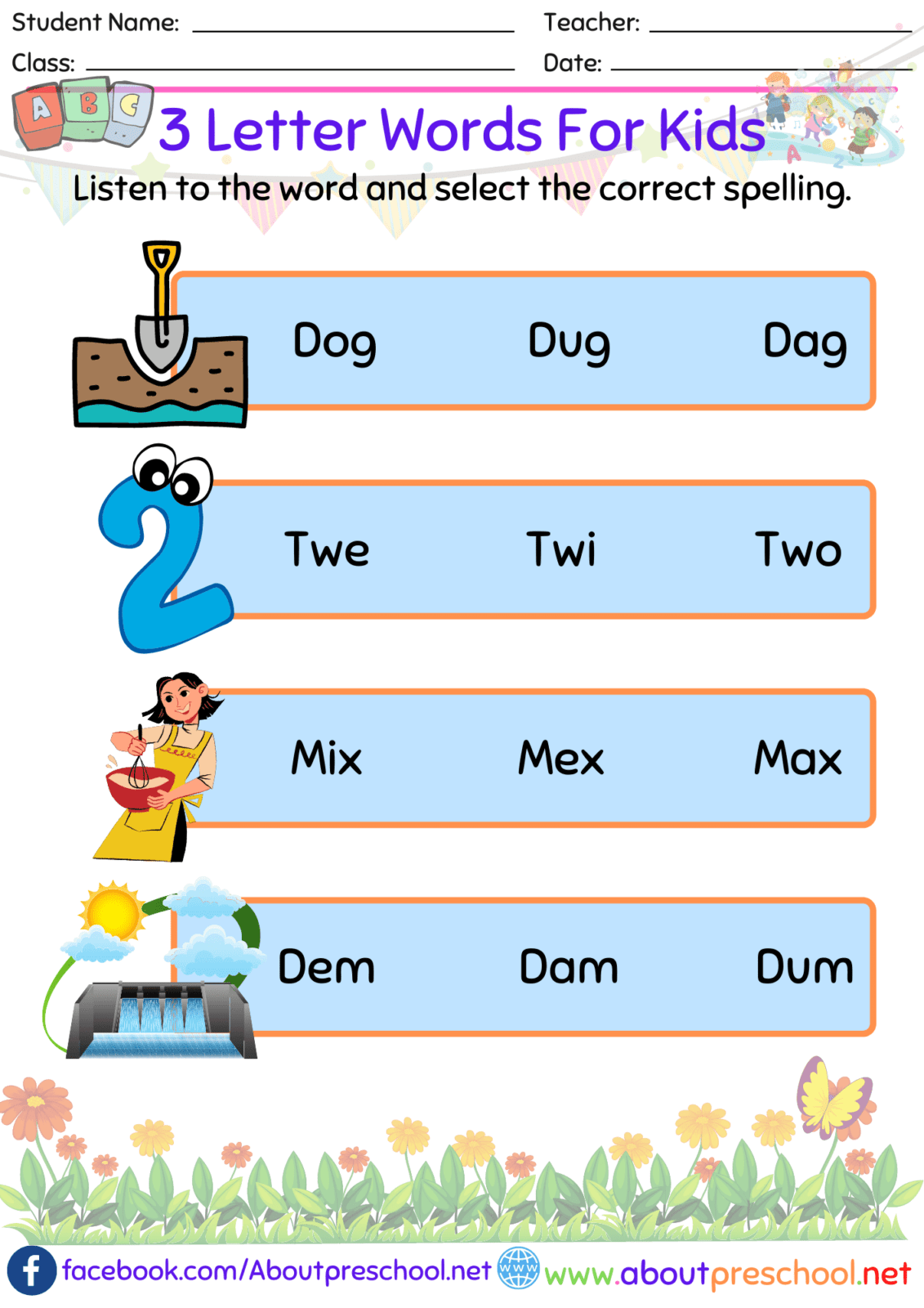 3 Letter Words For Kids 13 About Preschool 3 Letter Words For Kids 13 About Preschool