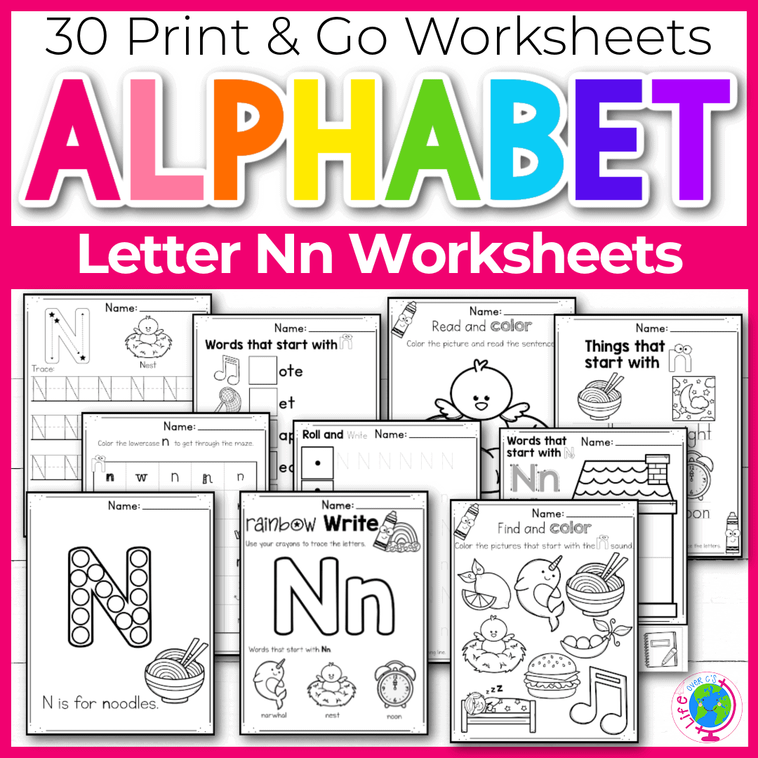 Free Letter N Worksheets For Kindergarten Free Letter N Worksheets For Kindergarten