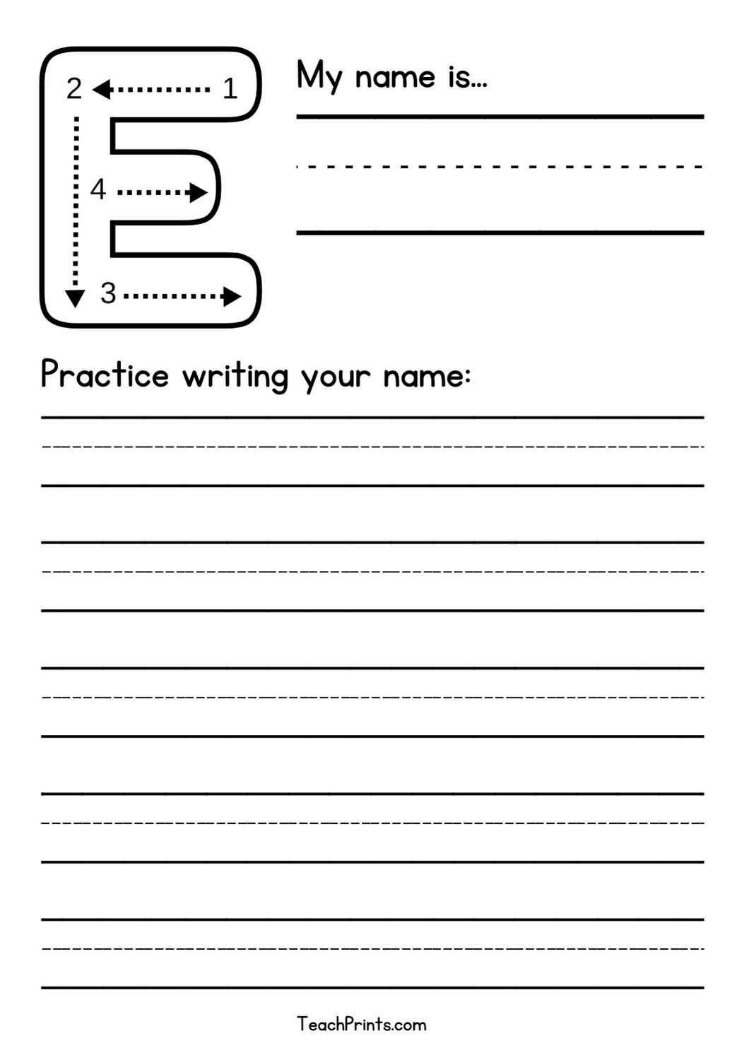32 Free Blank Name Tracing Worksheets Teach Prints