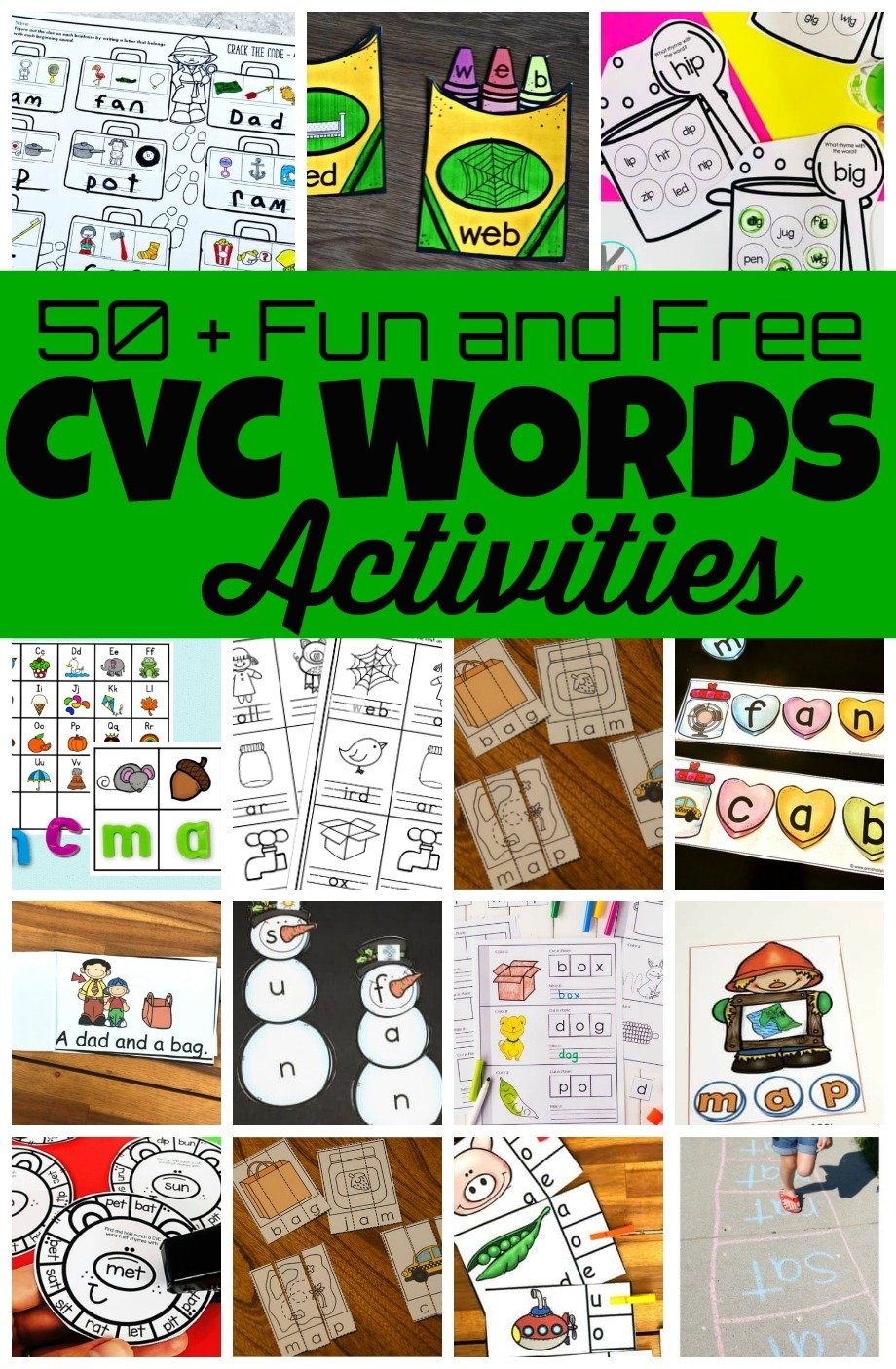 Free Cvc Worksheets Kindergarten