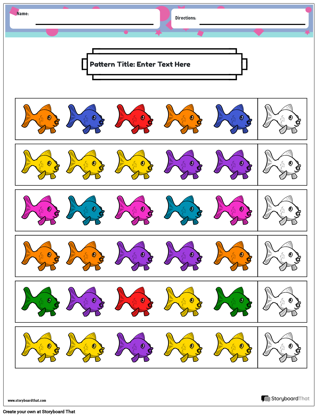 Free Kindergarten Worksheet Word Patterns