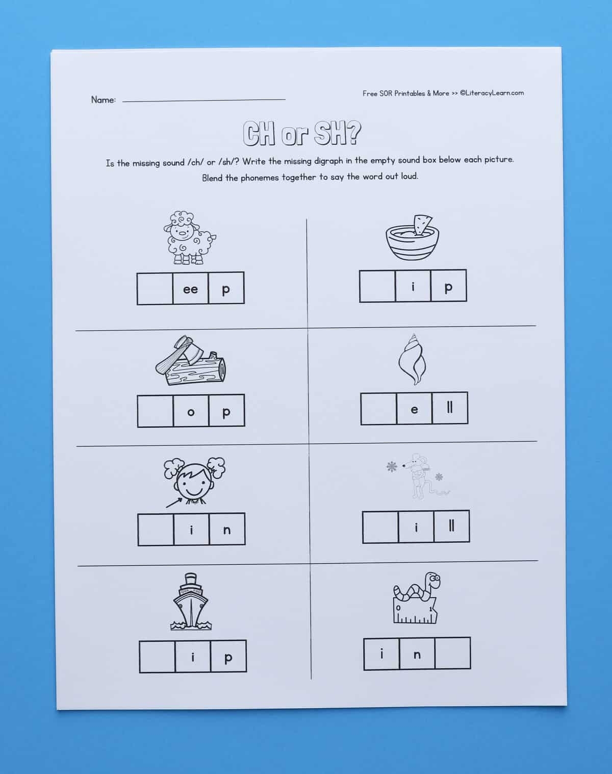 7 FREE CH Worksheets For Digraph Learning Literacy Learn