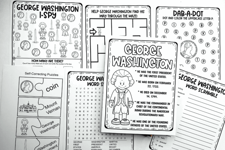 7 Free Printable George Washington Activities