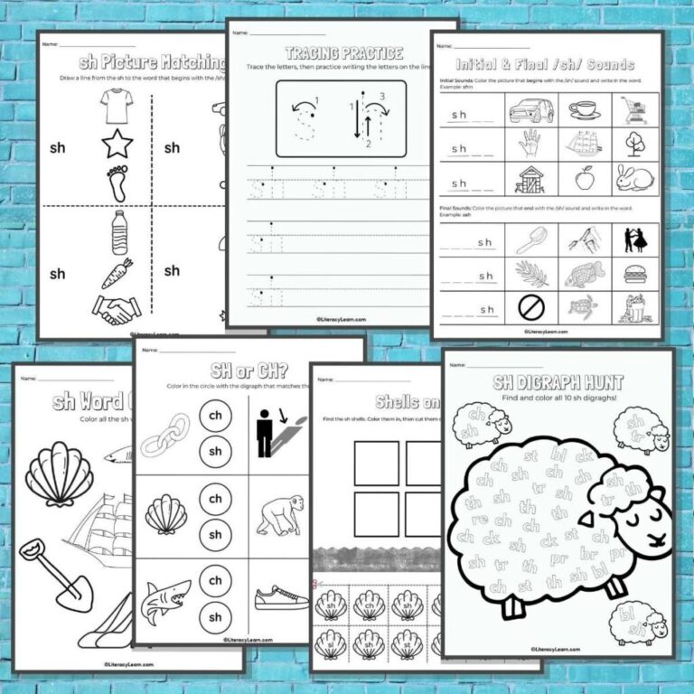 7 SH Worksheets For Digraph Learning Literacy Learn