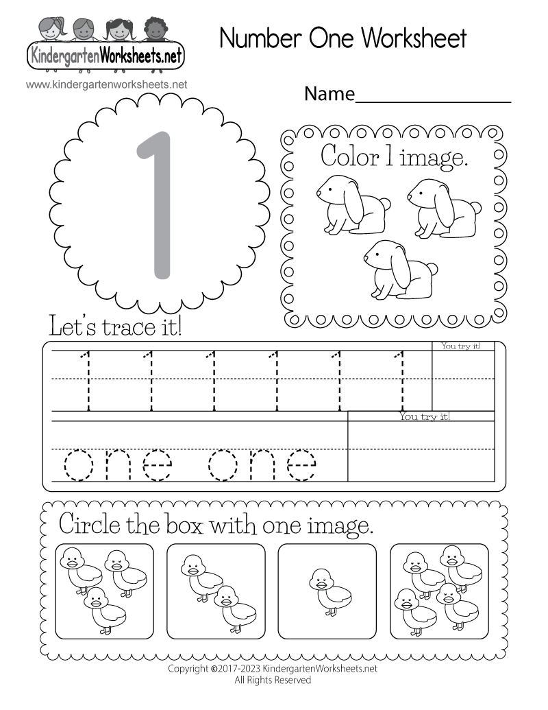 Printable Kindergarten Worksheets