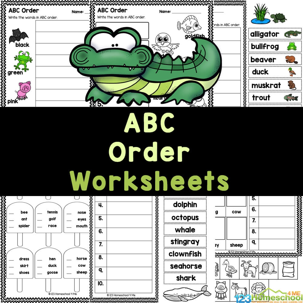ABC Order Worksheets FREE Alphabet Printables 