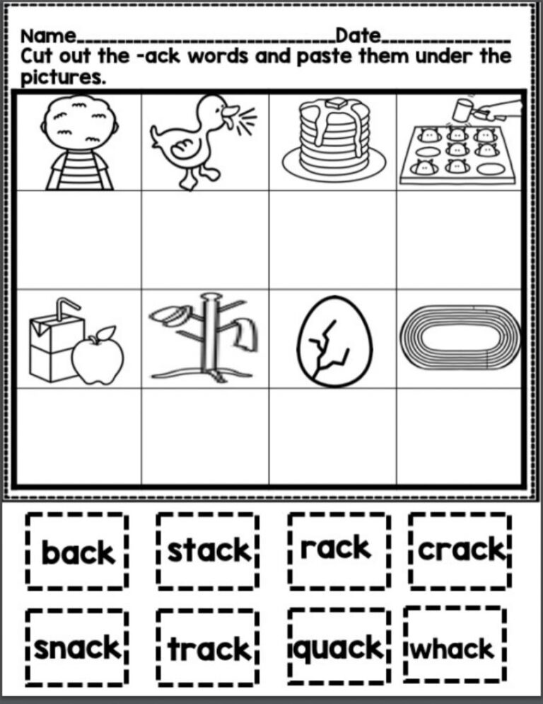 Ack Word Family Activity Pack Made By Teachers