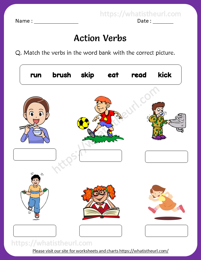 Action Verbs Worksheets For 1st Grade Your Home Teacher
