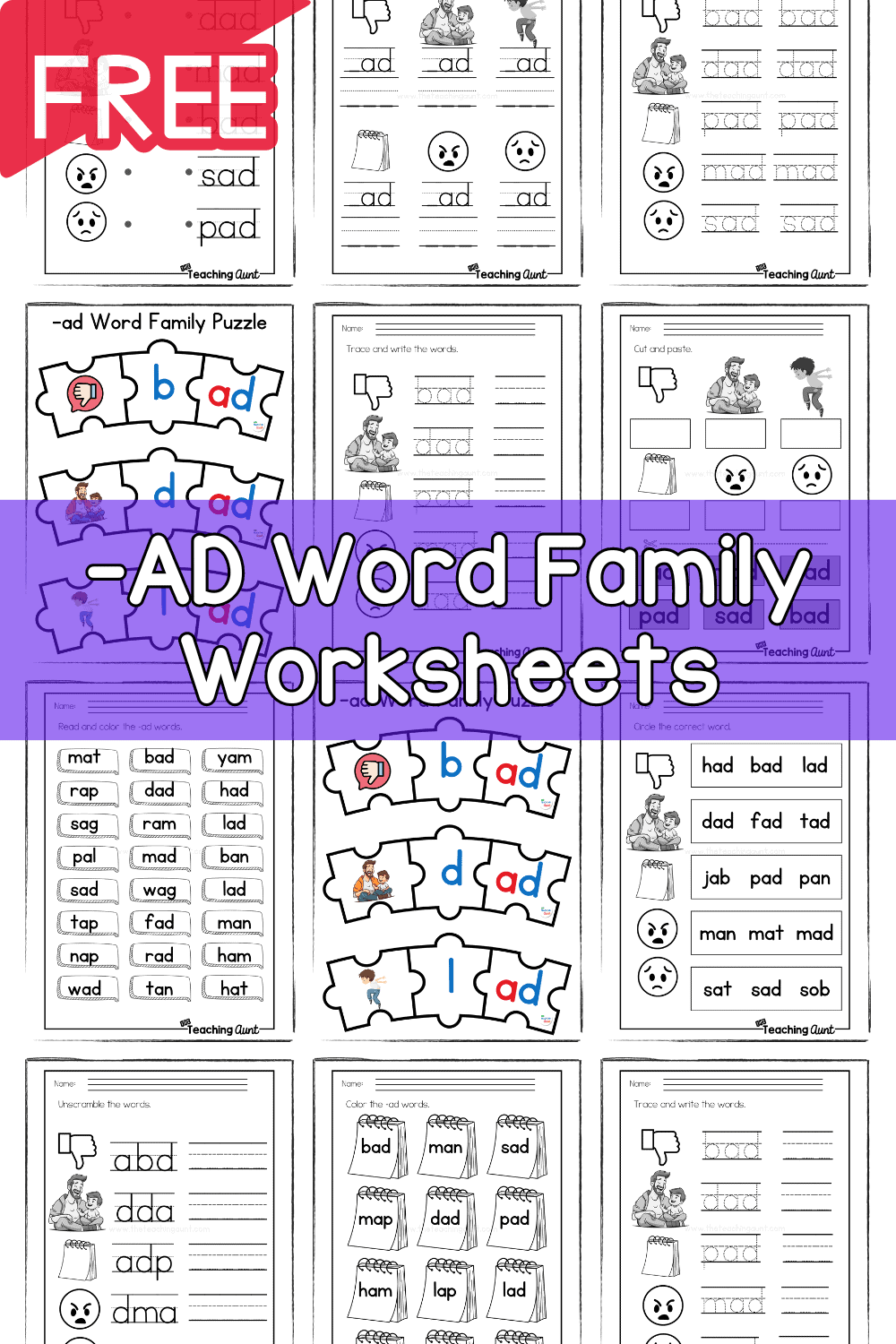 Ad Words Worksheet For Kindergarten