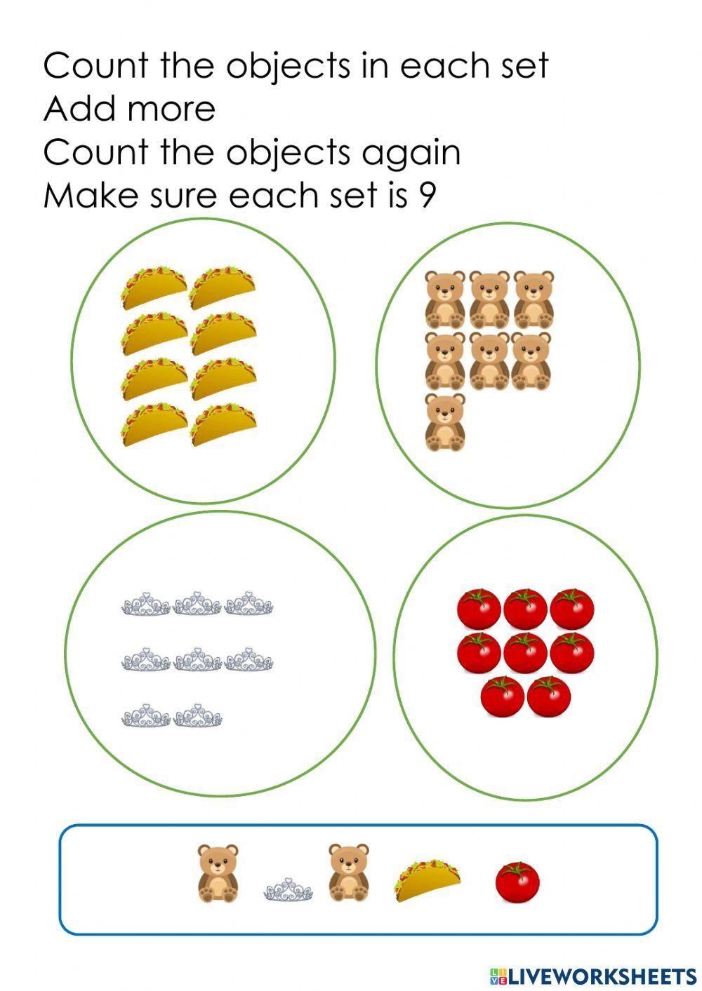 Add More To Make Sets Of Nine Worksheet Live Worksheets Worksheets Library Add More To Make Sets Of Nine Worksheet Live Worksheets Worksheets Library