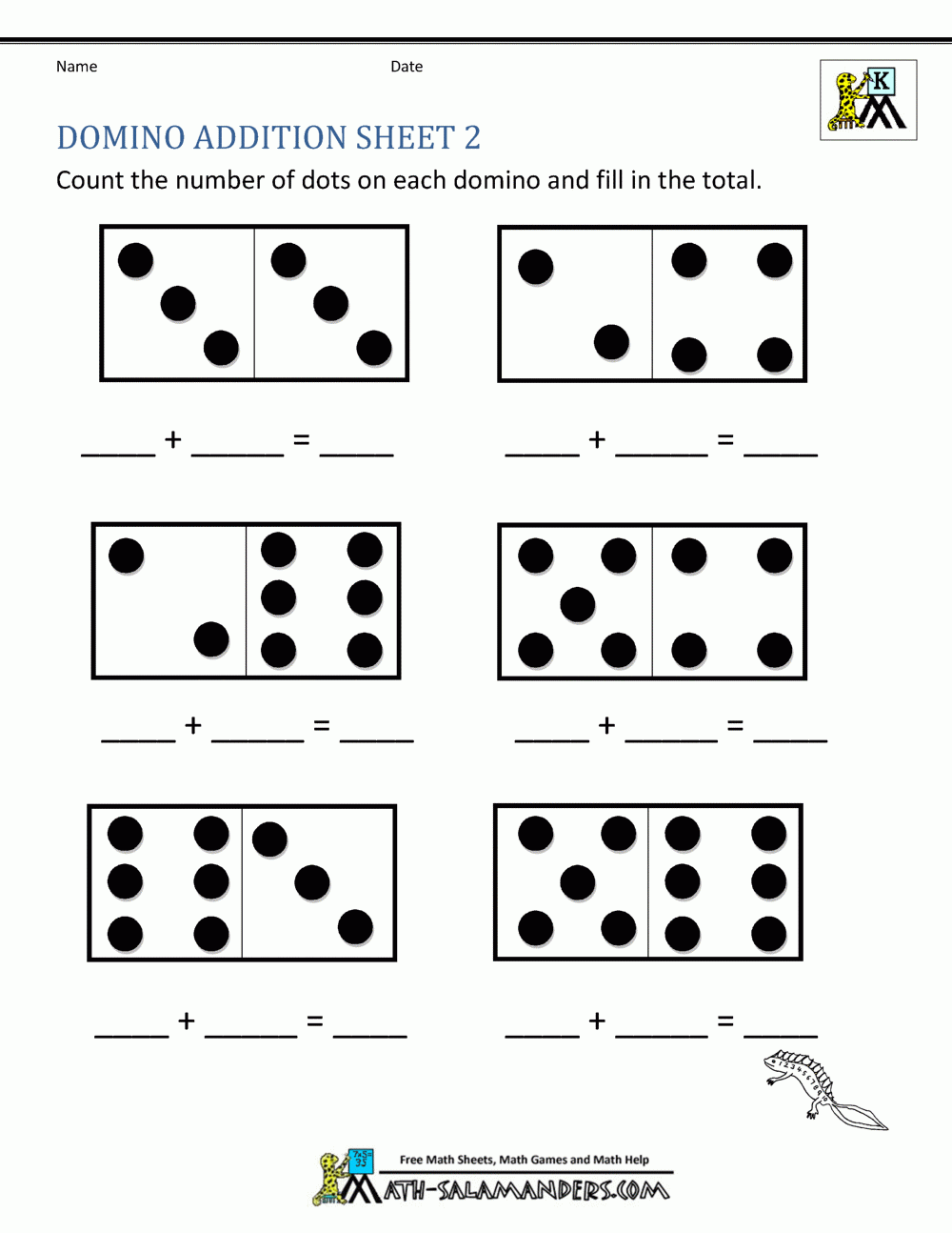 Addition Math Worksheets For Kindergarten