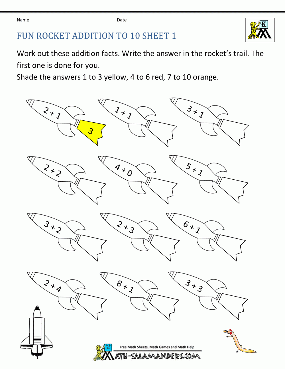 Addition Subtraction To 10 Coloring Sheets For Kindergarten Addition Subtraction To 10 Coloring Sheets For Kindergarten
