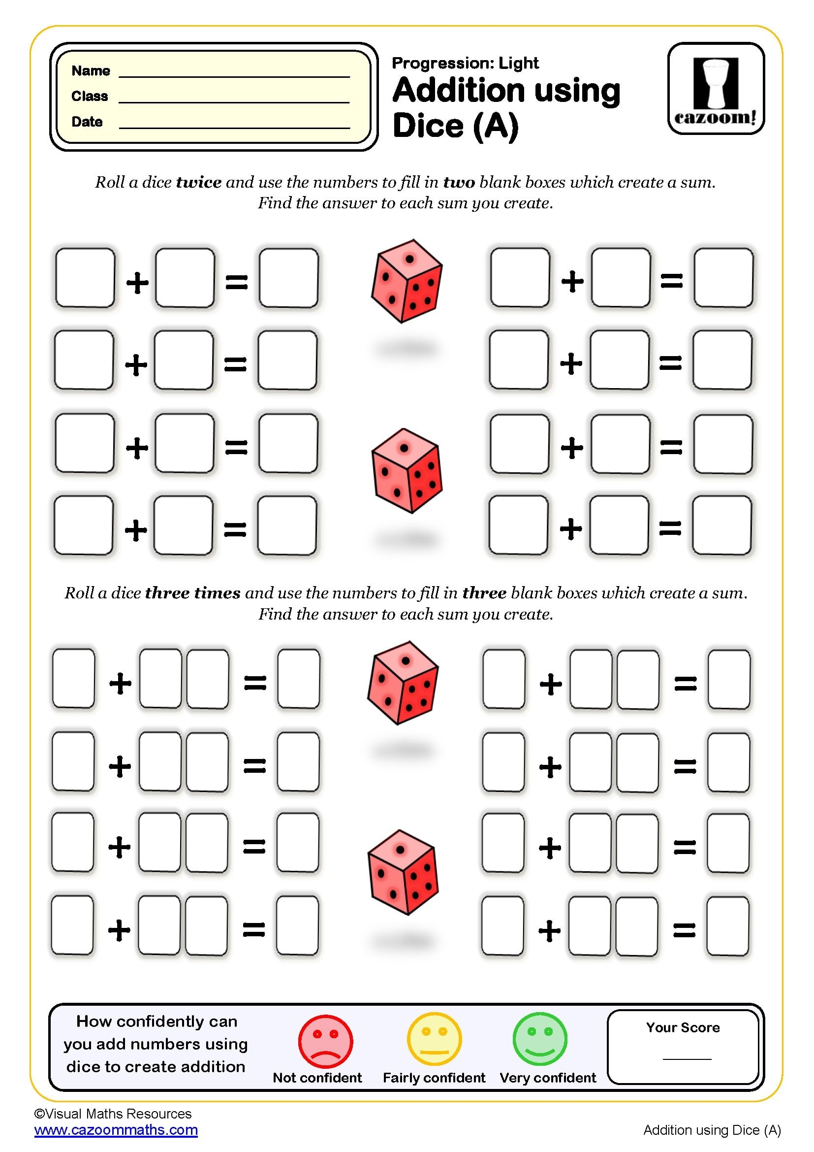 Dice Worksheet Kindergarten Printable Dice Worksheet Kindergarten Printable