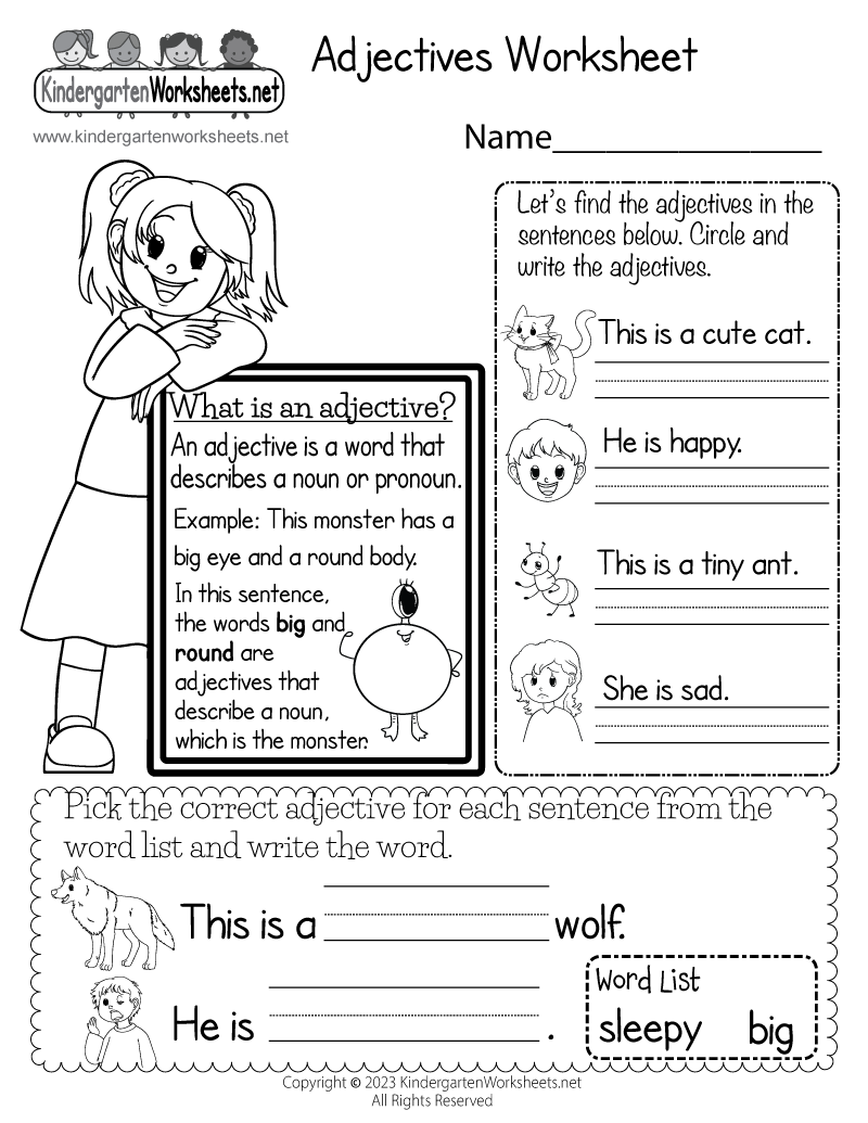 Adjectives Worksheet Free Printable Digital U0026 PDF