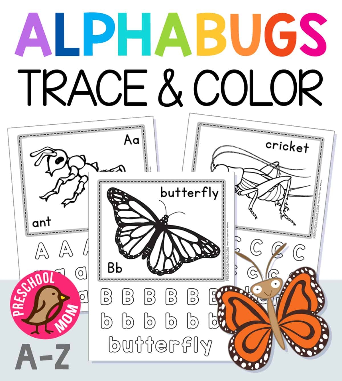 Alphabet Bug Worksheets Preschool Mom