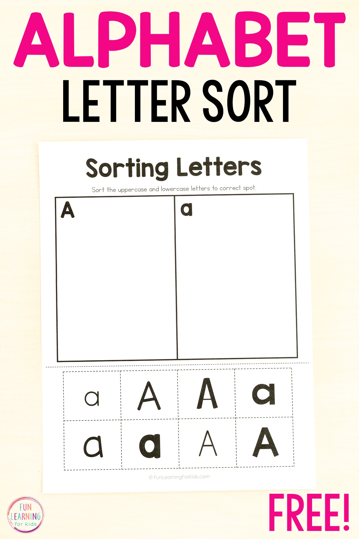 Free Kindergarten Sorting Worksheets