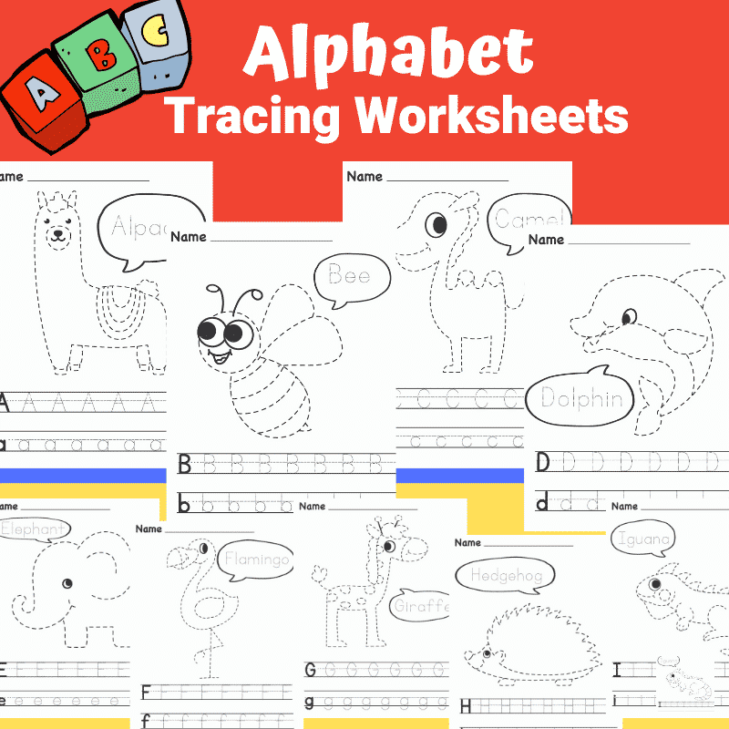 Alphabet Tracing Worksheets Arty Crafty Kids