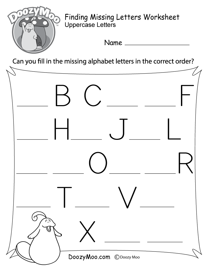 Alphabet Free Printable Worksheets For Kindergarten