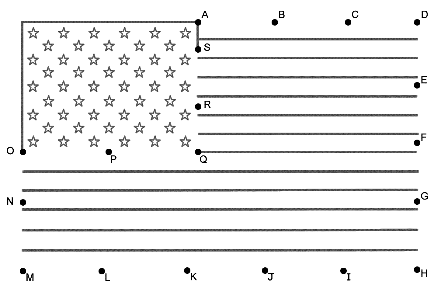 American Flag Connect The Dots By Capital Letters Presidents Day 