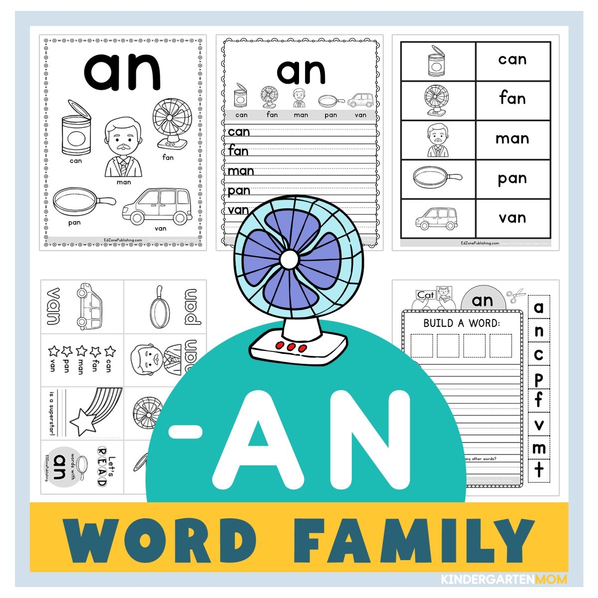 AN Word Family Worksheets Kindergarten Mom