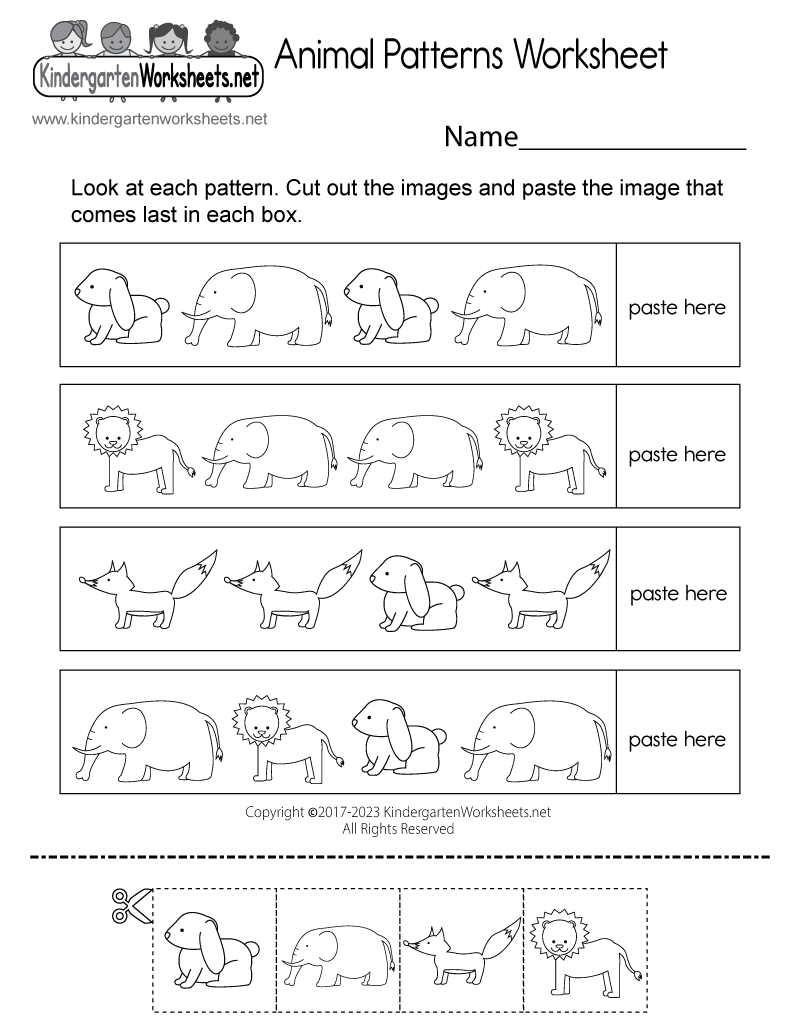Animal Patterns Worksheet Free Printable Digital U0026 PDF