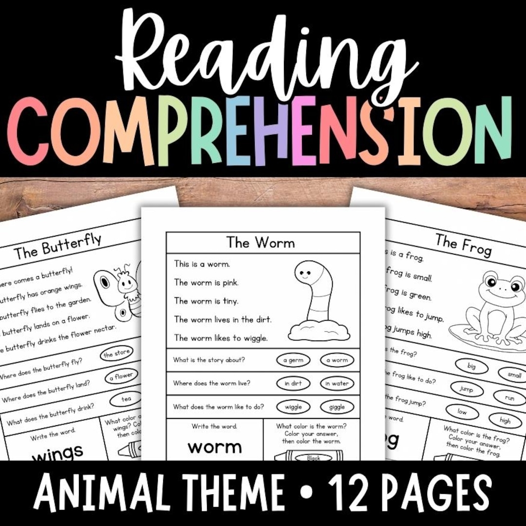 Reading Comprehension Free Worksheets For Kindergarten