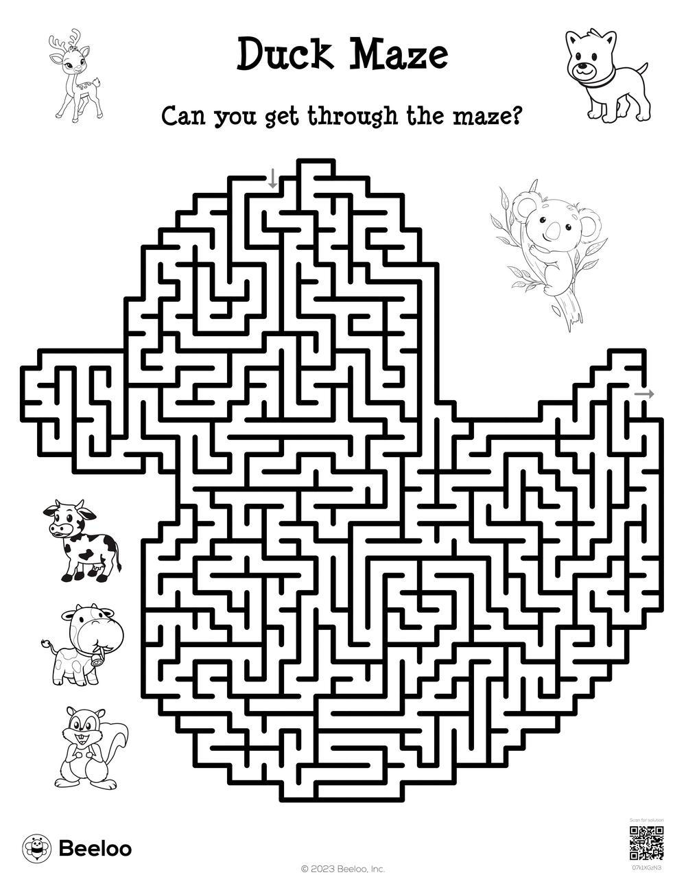 Kindergarten Maze Worksheets Free