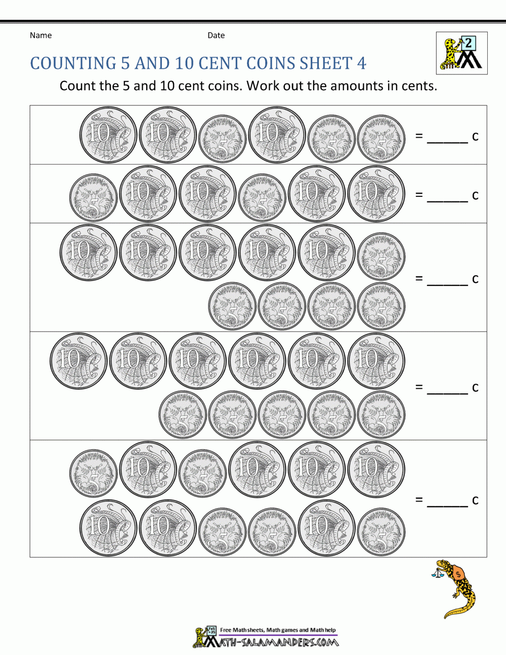 Australian Money Worksheets Australian Money Worksheets
