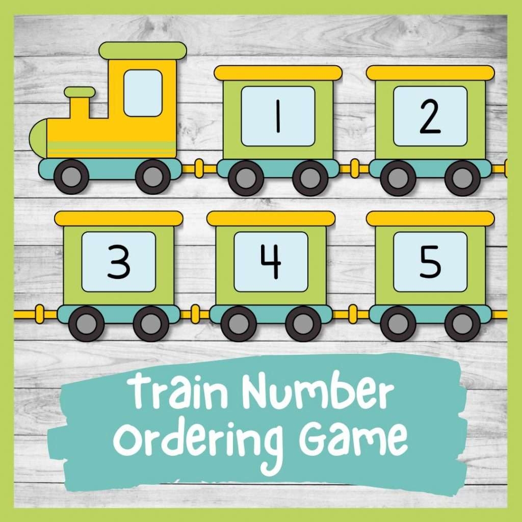 Awesome Train Number Ordering Game 1 10 Kindergarten Math Printable Nurtured Neurons