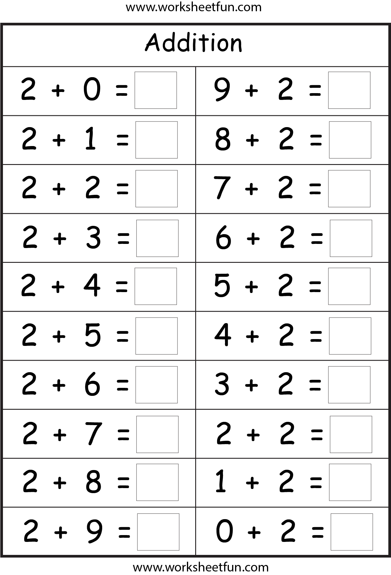 Basic Addition Facts 8 Worksheets FREE Printable Worksheets Worksheets Library