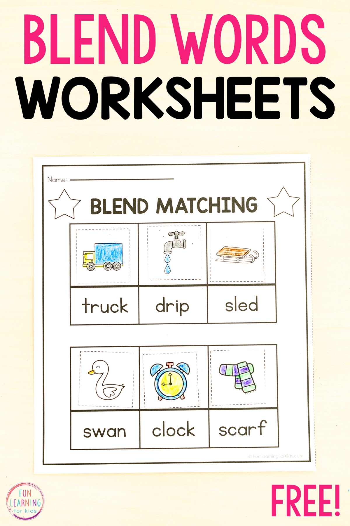 Beginning Blends Word Sort Cut U0026 Paste Worksheets