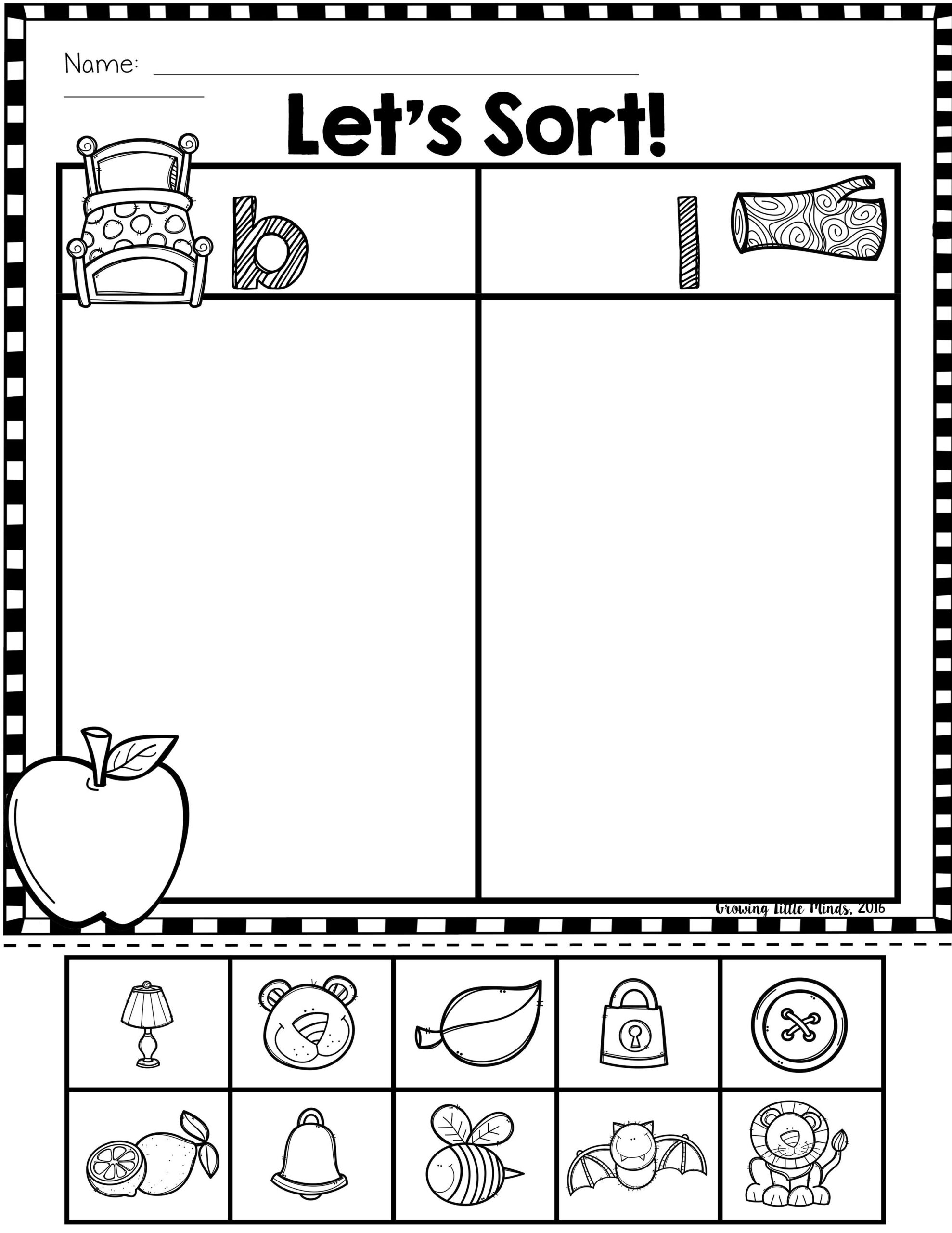 Beginning Sound Phoneme Isolation Sorts Kindergarten Worksheets Worksheets Library