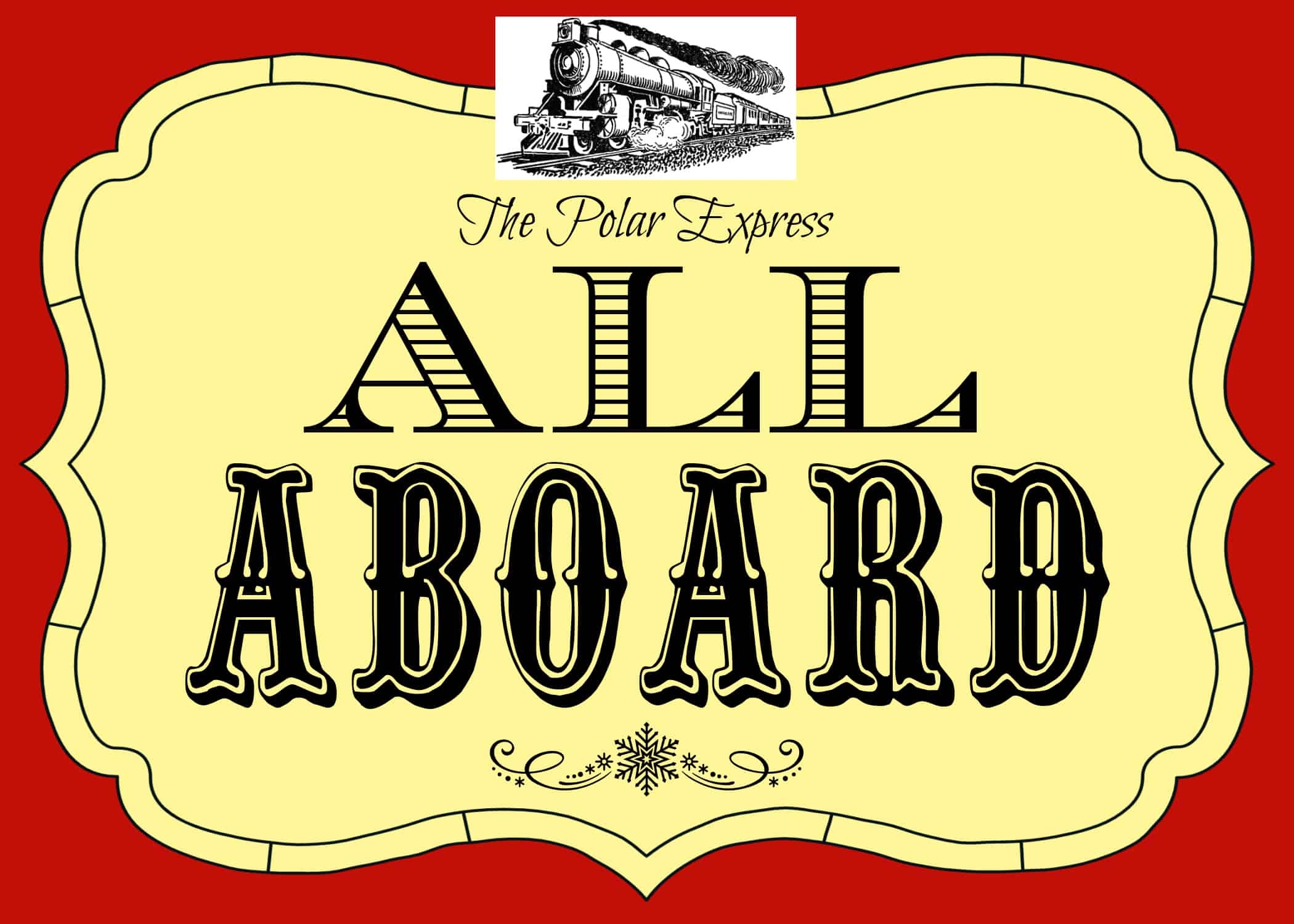 Best Free Polar Express Party Printables Zena s Suitcase