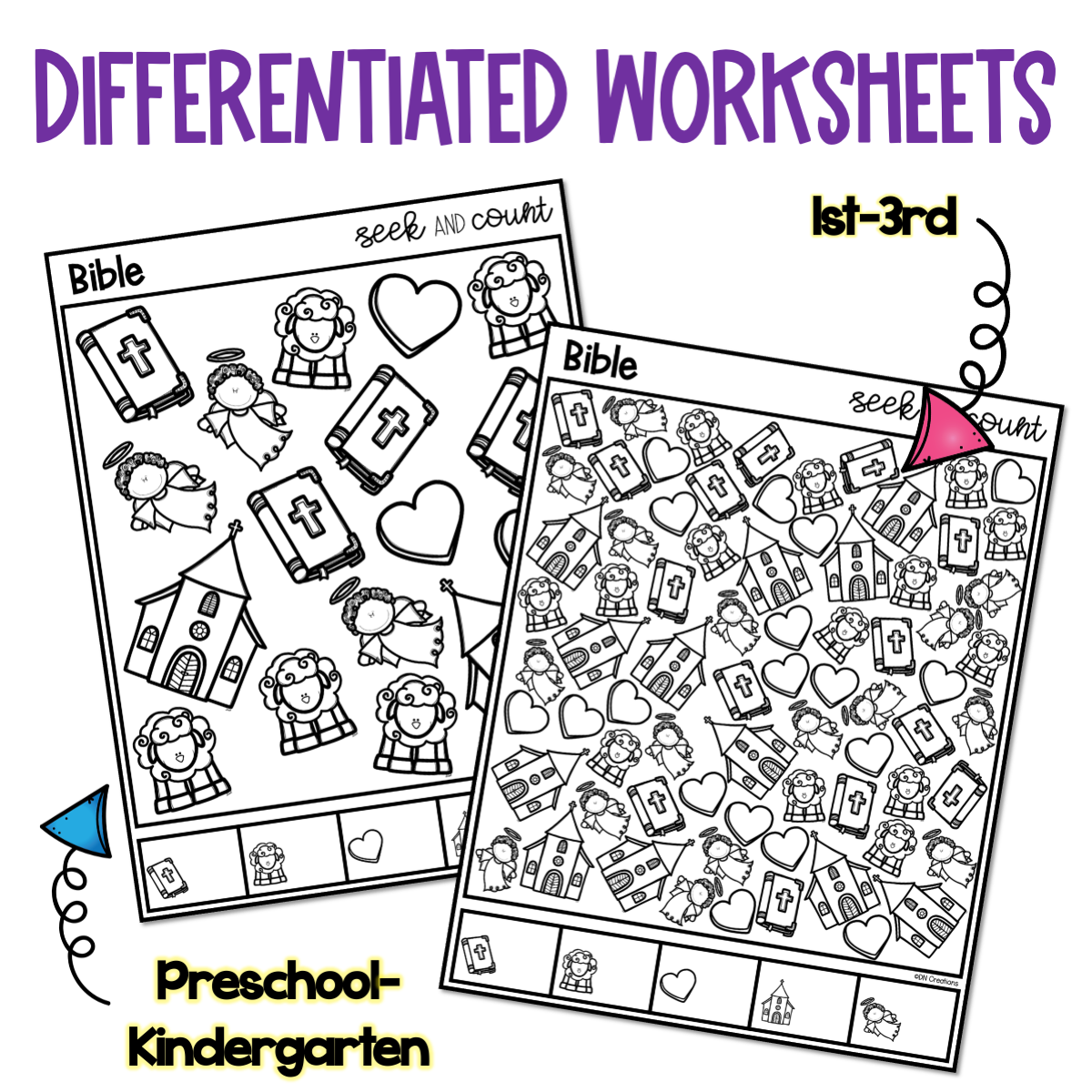 Bible Seek And Count L I Spy Bible Worksheets L Fun Bible Printables