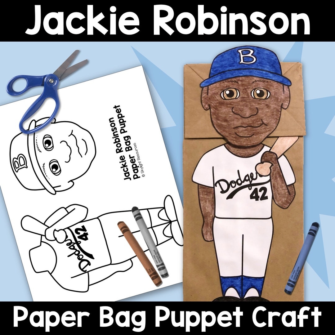 Black History Month Jackie Robinson Baseball Paper Bag Puppet Black History Month Jackie Robinson Baseball Paper Bag Puppet