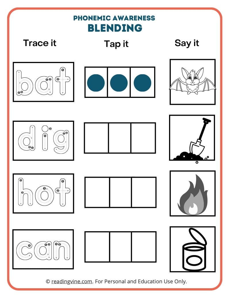 Blend Words Worksheets ReadingVine